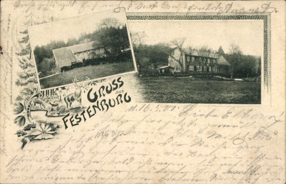 Postcard Festenburg Altenau Schulenberg Clausthal Zellerfeld in the Upper Harz, Hotel