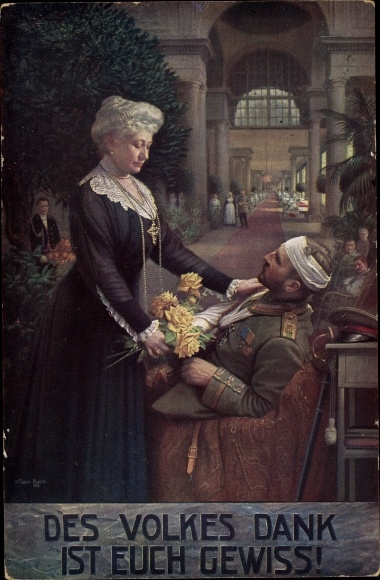 Artist PC Fischer, The people are sure to thank you, Empress Auguste Viktoria visits the hospital