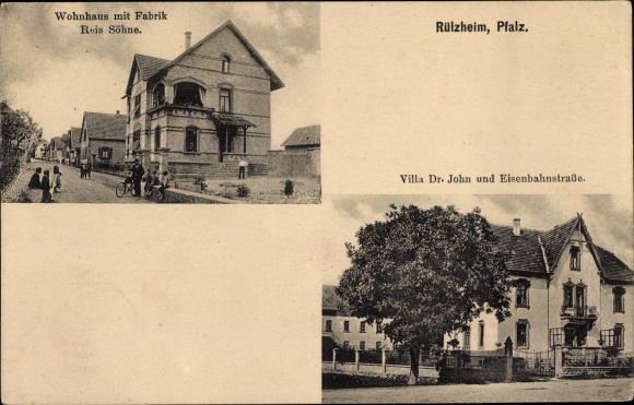 KP Rülzheim in der Pfalz, budynek mieszkalny z fabryką Reis Söhne, Villa Dr. Jana, ulica Kolejowa