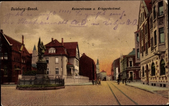 KP Beeck Duisburg Nadrenia Północna-Westfalia, Kaiserstrasse, pomnik wojenny