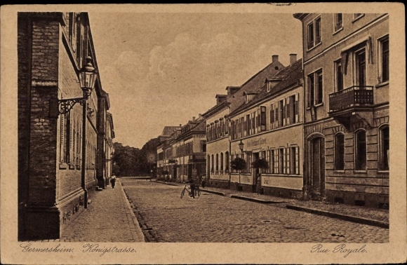 Postcard Germersheim am Rhein, Königstrasse
