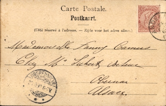 Postcard The soldier and his country, the reward
