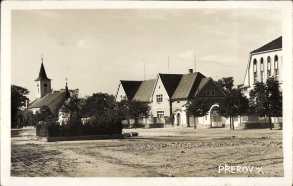 Ak Přerov Prerau Region Olmütz, Dorfstraße