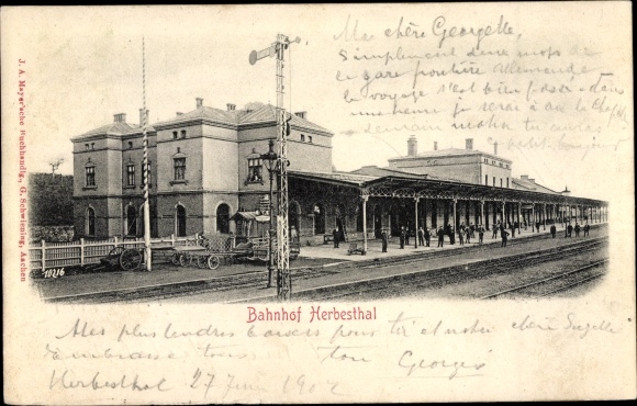 PC Herbesthal Lontzen Wallonia Liège, railway station track side, German Belgian border
