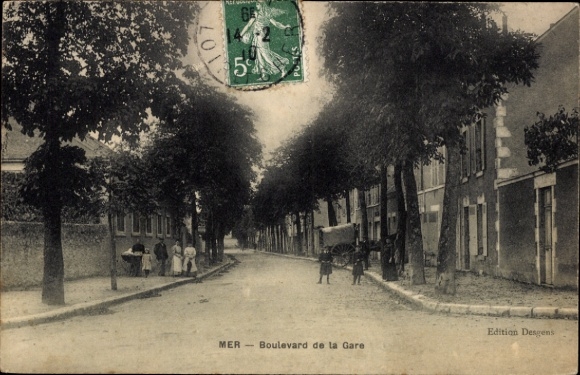 CPA Mer Loir et Cher, Boulevard de la Gare