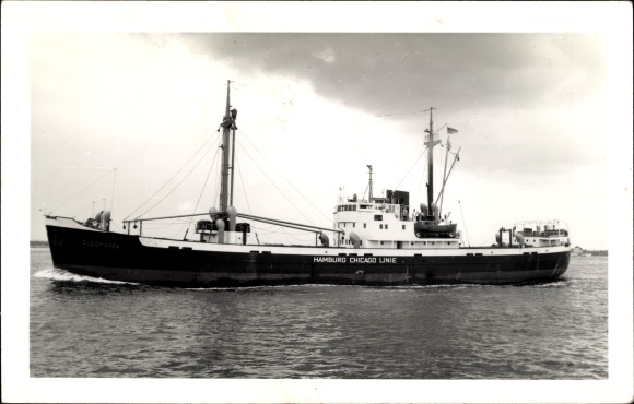 foto Ak vrachtschip Hamburg Chicago Line