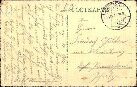 Postcard Grebenstein in northern Hesse, total view of the village