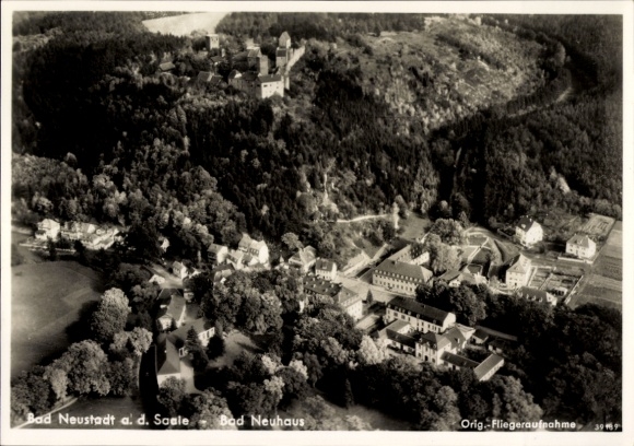 Postcard Bad Neuhaus Bad Neustadt an der Saale Lower Franconia, aerial photograph