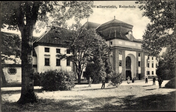 Postcard Wallerstein in Swabia, riding school