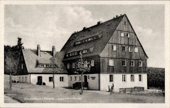 Ak Frauenstein im Erzgebirge Mittelsachsen, Jugendherberge