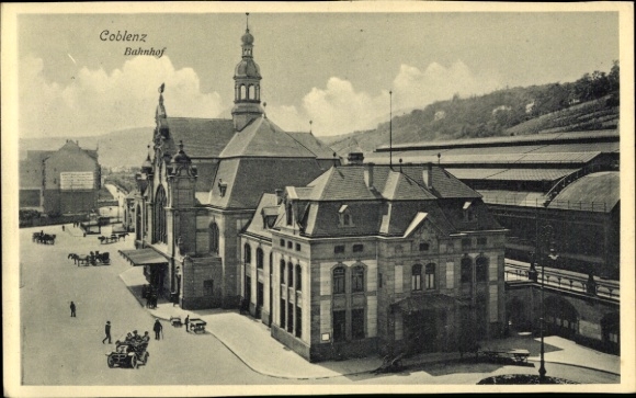 Ak Koblenz am Rhein, Bahnhof