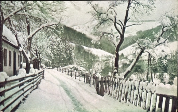 Postcard Lilienfeld in Lower Austria, Traisental, Winter, Vienna Prealps