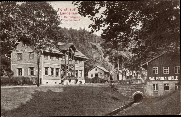 PC Langenau Geroldsgrün in the Franconian Forest Upper Franconia, forester's house, Max Marien Quelle