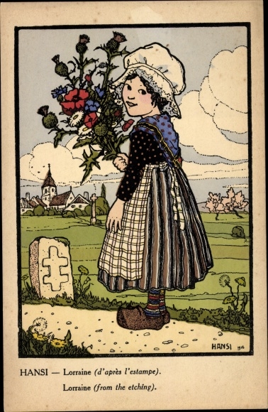 Artist PC Hansi, Jean Jacques Waltz, Lorraine, Lorraine in costume