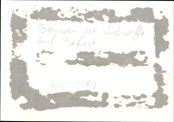Photo Heinrich Hoffmann, German Luftwaffe bombing of Belfast, aerial photo, May 1941