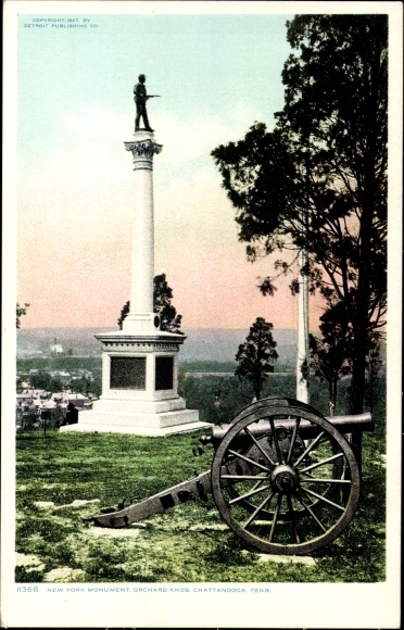 Ak Chattanooga Tennessee USA, New York Monument, Orchard Knob