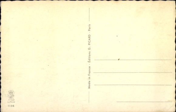 Artist Postcard Chaperon, J., Man reading a newspaper, woman speaking to the man