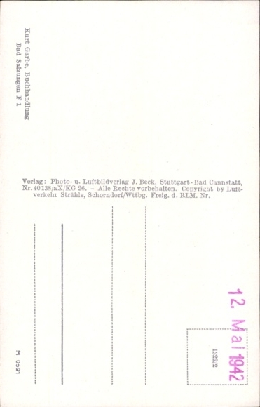 Postcard Bad Salzungen in Thuringia, aerial photograph