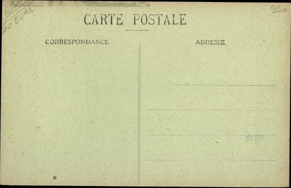Postcard Damville Eure, The Church, The Tower