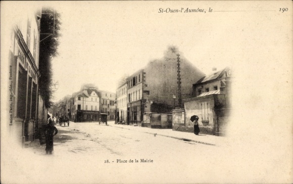 Ak Saint Ouen l’Aumône Val d’Oise, Rathausplatz