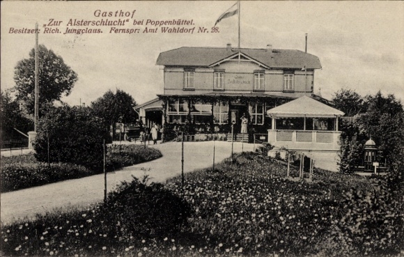 Postcard Hamburg Wandsbek Poppenbüttel, Gasthof Zur Alsterschlucht