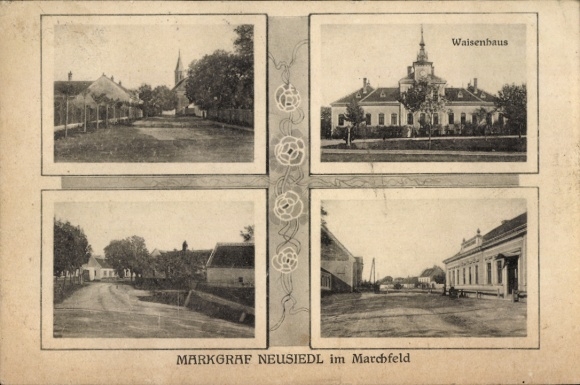 Ak Neusiedl am See Burgenland, Teilansichten, Waisenhaus