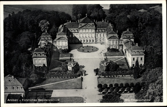 PC Bad Arolsen in Hesse, Princely Residence Castle, aerial photograph