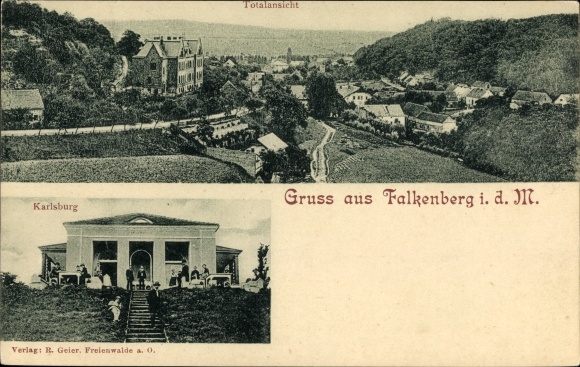 Ak Falkenberg in der Mark, Karlsburg, Panorama