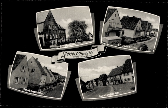 Ak Höheischweiler in der Pfalz, Schule, Straßenpartien
