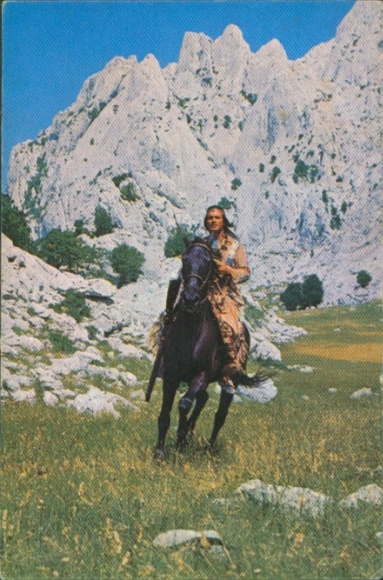 Sammelbild Karl May, Filmszene, Winnetou III, Unter Geiern, Nr. 121