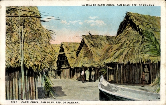Ak San Blas Panama, La isla de carti chica, Hütten