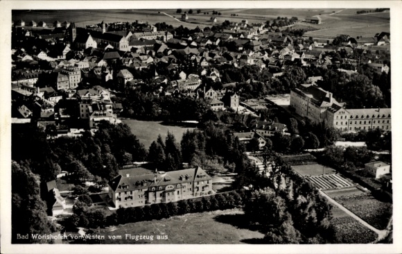 Postcard Bad Wörishofen in Unterallgäu, aerial photograph of the town