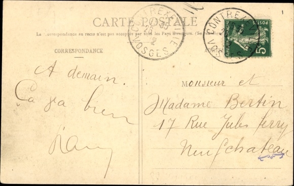 Postcard Contrexeville Lothringen Vosges, Waiting for the Water Train, Kutschen vor dem Bahnhof