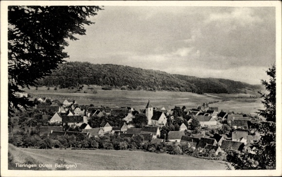 Postcard Tieringen Meßstetten in the Zollernalb district, general view