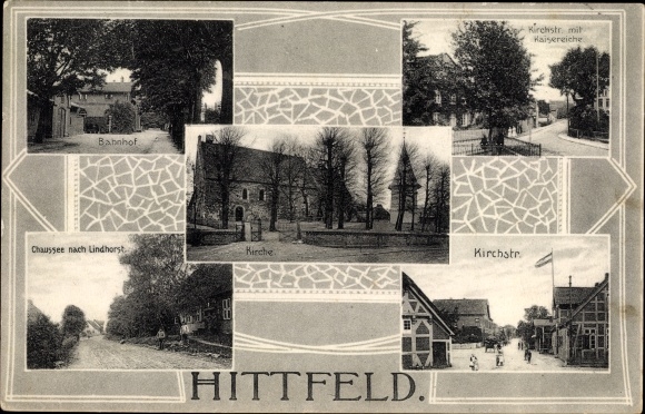 PC Hittfeld Seevetal in Lower Saxony, Kirchstraße, Kaisereiche, road to Lindhorst, train station