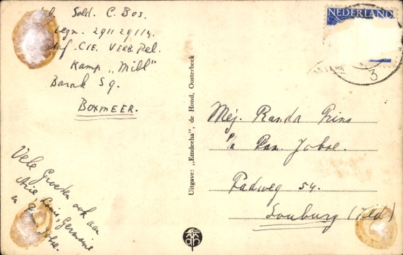 Artist Postcard Baumgarten, When a soldier sees a heart, he hits it as soon as he shoots once