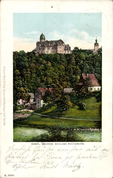 Postcard Rochsburg Lunzenau Saxony, count's castle