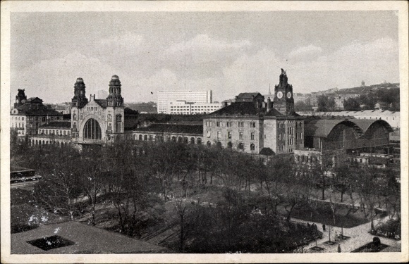 Postcard Praha Prague, Central Station