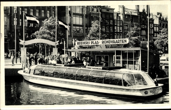 KP Amsterdam Holandia Północna Holandia, Reederij Plas, Damrak, Panoramaboot