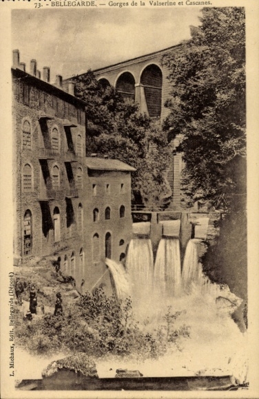 Ak Bellegarde sur Valserine Ain, Wasserfälle, Gorges de la Valserine, Cascanes, Gebäude, Natur