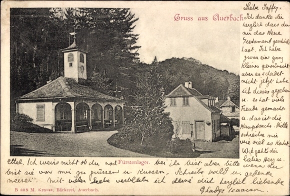 Postcard Auerbach im Vogtland, Fürstenlager