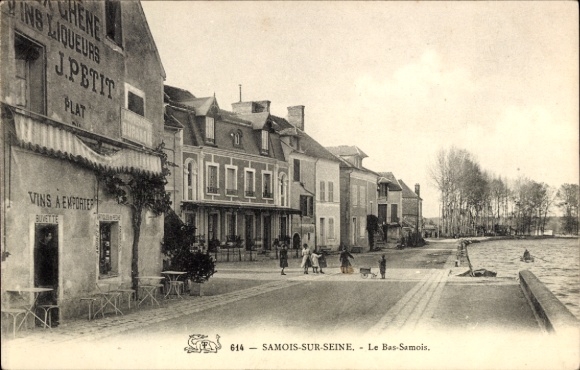 Ak Samois sur Seine Seine et Marne, Le Bas-Samois