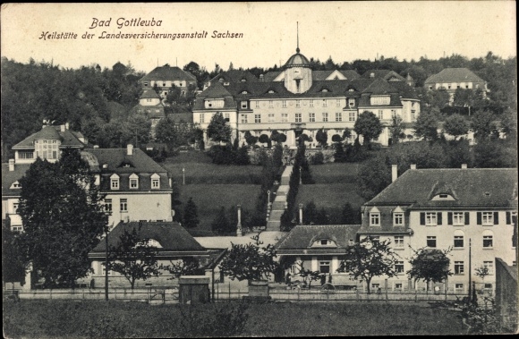 Ak Bad Gottleuba in Saksen, sanatorium van de staatsverzekeringsmaatschappij