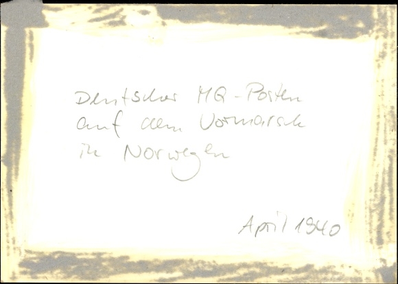 Photo German MG posts advancing in Norway, April 1940