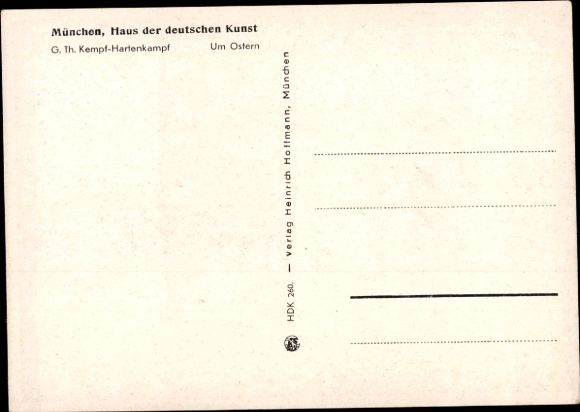 Artist PC Kempf Harlenkampf, Around Easter, HDK 260