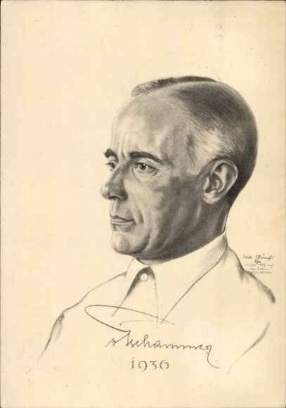 Artysta KP Reichssportführer Hans von Tschammer und Osten, portret, niemiecki prezydent olimpijski
