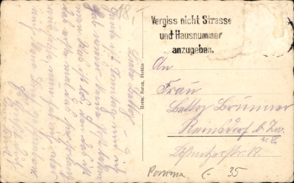 Postcard Szczecin Stettin Pomerania, UFA Palace and Reichspostdirektion, Defaka