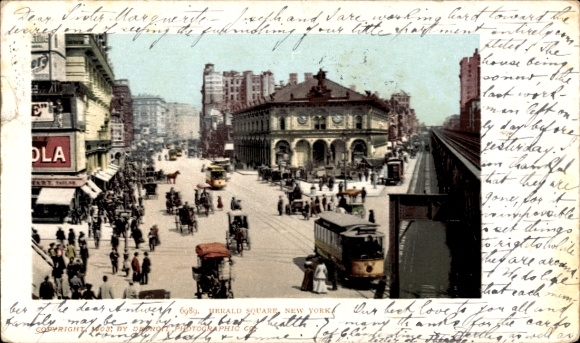 Postcard New York City USA, Herald Square