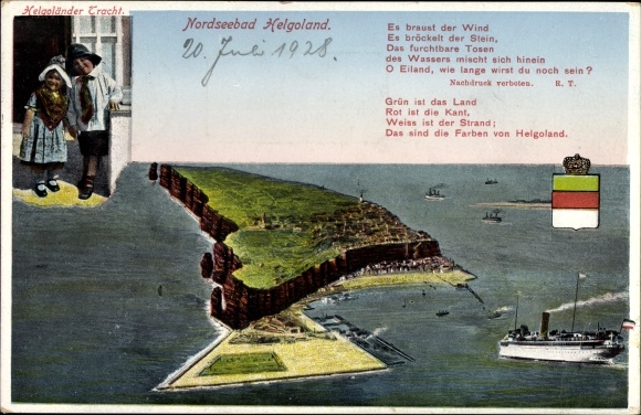 KP Nordseebad Helgoland, kostium Helgoländer, piosenka, parowiec, herb