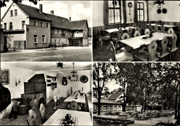 Postcard Dänkritz Neukirchen in Saxony, Konsum Restaurant Dänkritzer Schmiede, Interior